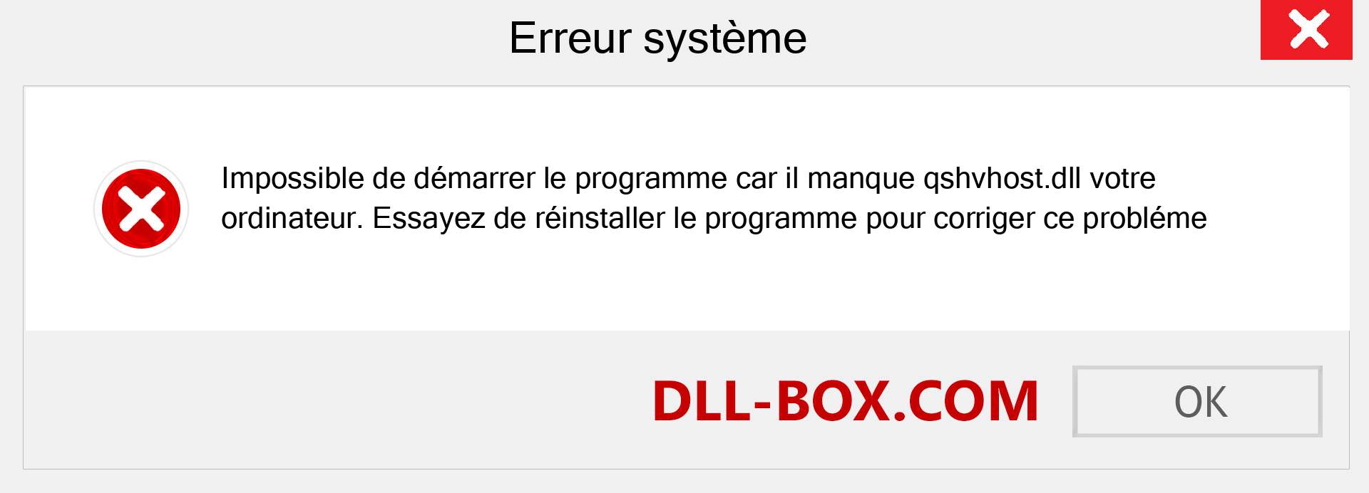 Le fichier qshvhost.dll est manquant ?. Télécharger pour Windows 7, 8, 10 - Correction de l'erreur manquante qshvhost dll sur Windows, photos, images